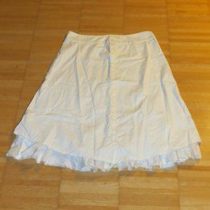 ESPRIT white cotton midi skirt 2/4 XS/S